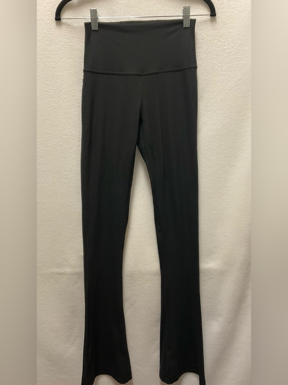 Lululemon Black High Waist Ribbed Flare Pants